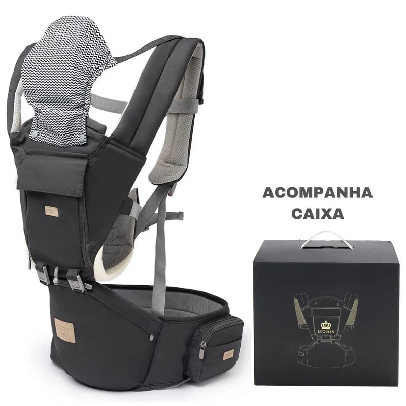 Canguru Ergonômico Lequeen Passeio Conforto Mamãe Bebê